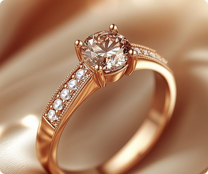 Rose Gold Deer Heart Necklace