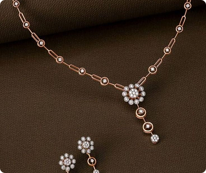 Rose Gold Deer Heart Necklace